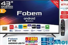 FOBEM  43 İNÇ FHD ANDROİD TV AKILLI TELEVİZYON
